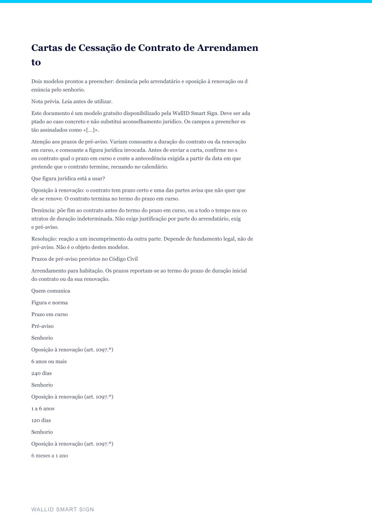 Pré-visualização: Modelo de Carta de Rescisão de Contrato de Arrendamento